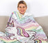 Baby Throw Blanket for Girls, Soft Cozy Cute Fantasy Horse Plush Flannel Crib Blanket for Nursery, 32 x 48 Inch Rainbow Cartoon Fleece Fuzzy Blank...