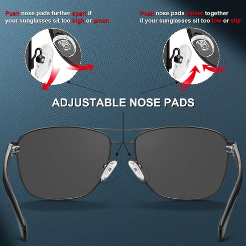 CARFIA Classic Metal Mens Sunglasses - Polarized Sunglasses UV Protection Acetate Arms CA5397...