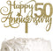 ALPHA K 50th Anniversary Cake Topper, 50th Wedding Anniversary Party Decoration with Premium Gold Glitter...