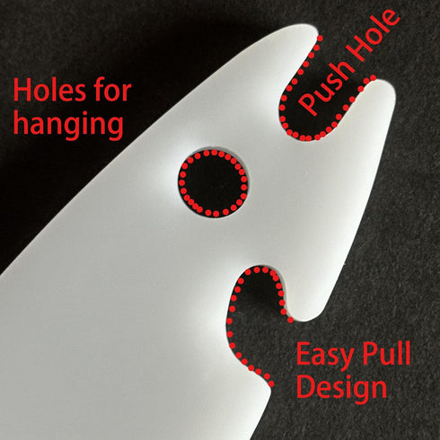 Oven Racks Pull Push Tool- Heat Resistant Acrylic Push-Pull Stick/Puller-Easy Grip Design - Essential for Safe Cooking - Kitchen Accessory/White...