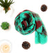 Millie & Boo 100% Brown & Green Marble Silk Scarf ladies scarf wrap silk shawl...