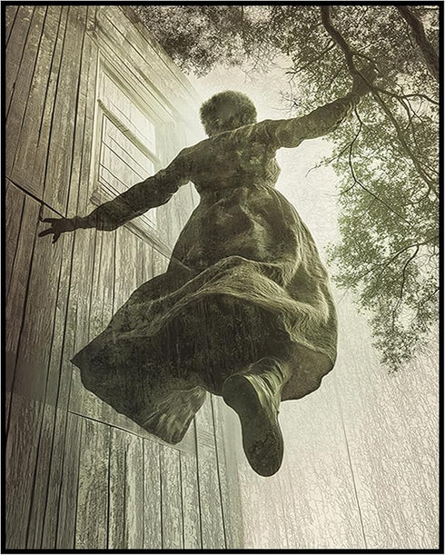 Posterizer 1 pcs-horror abstract art-woman floating in the air-Gothic Art-Fantasy & Fiction Art-Gift for Men Women Entrepreneur Teens - unframed w...