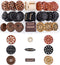 Mandala Crafts Large Wooden Buttons for Crafts – Carved Wood Buttons – Assorted Craft Buttons for Sweaters Decorative Buttons Sewing...