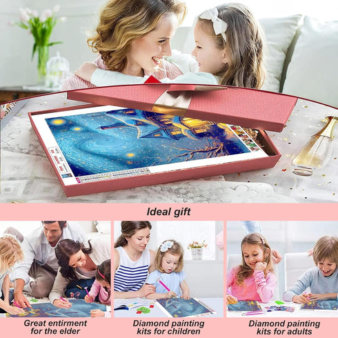 Stalente Diamond Painting Kits for Adults, Starry Sky Round Full Drill Diamond Art Kits, 5D DIY Paint with Diamonds Crafts for Home Wall Decoratio...