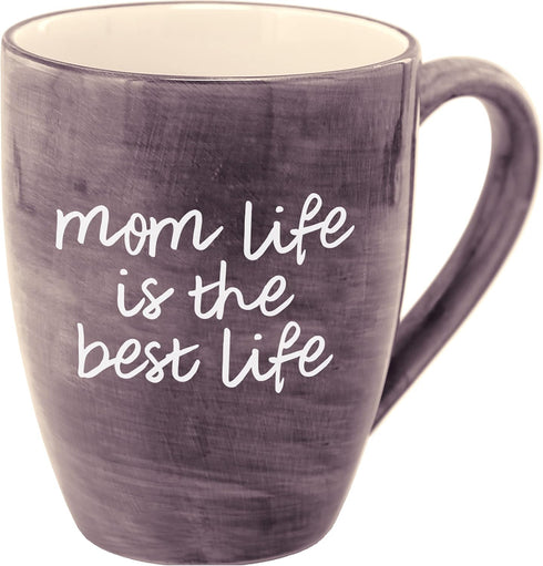 Mom Life Mom Life is the Best Life Deep Purple Large 20 oz Ceramic Coffee Mug Tea Cup, Purple...