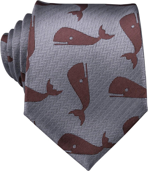 Barry.Wang Fun Animal Ties for Men Designer Handkerchief Cufflink WOVEN Casual Necktie Set Festival...