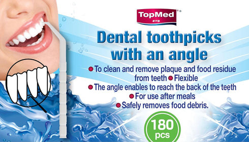 Oral Care Dental Teeth Pick with Angle Plastic Teeth Floss Toothpick with Angle 360 Count (Pack of 2)...