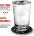 Clever & Funny Coasters for Drinks Absorbent with Box Holder - 6 Piece Ceramic Black Marble Coaster Set - Man Cave Decor...