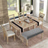YISUN Jacquard Dining Bench Covers, Stretch Washable Removable Bench Slipcover, Rectangle Bench Seat Protector Cover for Dining Rooms, Living Room...