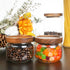 Glass storage jars with wooden lids, food storage jars, glass kitchen jars, transparent containers for coffee bean storage, biscuit/candy/spice/te...