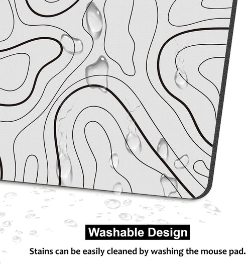Audimi Topographic Contour Mouse Pad, Minimalist Topographic Map Mouse Pad for Laptop Wireless Mouse Home Office Travel, Home Office Work 9.5x7.9 ...