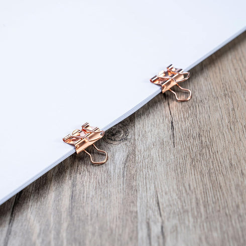 Binder Clips Small Binder Clips 40Pack, 0.75 in Small Paper Clips Medium Binder Clips Paper Clips Bulldog Clips Mini Clips Rose Gold Binder Clips ...