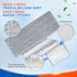 DR DAPPER Microfiber Mop Cleaning Pads 13" X 4.9" Washable Pads for Floor Cleaning Compatible with Joy Flat Mop or Mop Bucket Set, 3 Pack (Grey an...