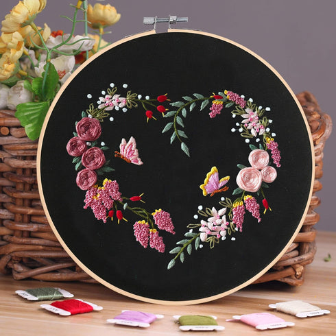 keke Full Series of Beginner Embroidery Kits Embroidery Cloth with 3 Stamp Patterns 3 Embroidery Stretches 6 Needles 1Scissors and Instructions (Y...