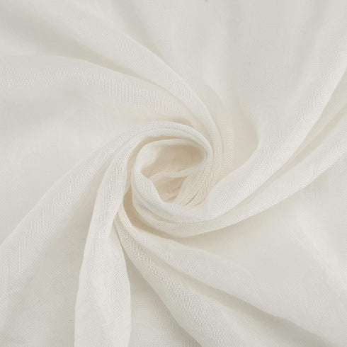 No. 918 Genevieve 2-pack 2-pack Linen Weave Sheer Semi-Sheer Grommet Curtain Panel Pair, 50" x 96", Cream...