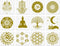 Sacred Geometry Stencils, 12 Pcs Yoga Stencils, Om Sacred Lotus Chakra The Flower of Life Mandala Hamsa Hand Sun Moon Spiritual Symbols Meditation...