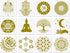 Sacred Geometry Stencils, 12 Pcs Yoga Stencils, Om Sacred Lotus Chakra The Flower of Life Mandala Hamsa Hand Sun Moon Spiritual Symbols Meditation...