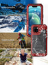 Unitedtime for iPhone 12 Case Waterproof with Built-in Screen Protector Full Body Rugged Hard Silicone, Military Grade Shockproof Dustproof Protec...