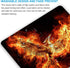 Large Mouse Pad, Cool Fire Phoenix MousePad Office Computer Laptop Mouse Pad with Stitched Edges, Non-Slip, Washable Personalized Design Art Mouse...