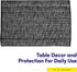 Sweet Home Collection 100% Cotton Placemats for Dining Room Rectangle Two Tone Woven Fabric 13" x 19" Soft Durable Table Mat Set, Set of 6, Black...