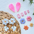 Keoker Flower Petal Clay Cutters - Polymer Clay Cutters for Earrings Making, 4 Shapes with Polymer Clay Petal Press Mold, Clay Cutters for Polymer...