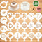 Konsait 20Pack Valentine's Day Cake Stencil Templates Decoration, Reusable Valentine Day Cake Cookies Baking Painting Mold Tools, for Decorating D...