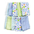 Spasilk Washcloth Wipes Set for Newborn Boys and Girls, Soft Terry Washcloth Set, Pack of 10, Blue Circles...
