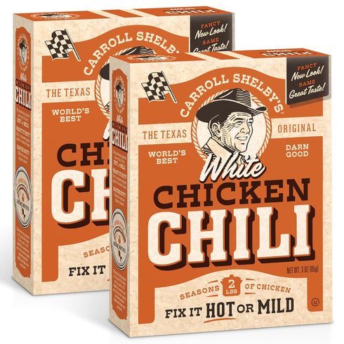 Carroll Shelby's Original Texas Brand White Chicken Chili Kit 3oz Box (Pack of 2)...