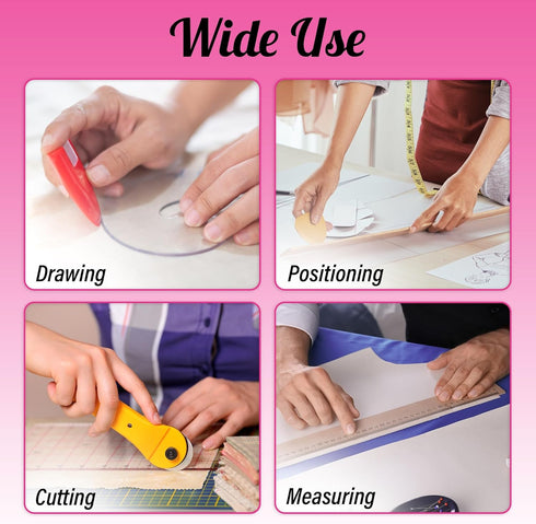 Non-Slip Pads for Quilt Templates | Precision Grips for Quilting Supplies | Enhance Accuracy and Stability | Non-Slip Quilting Tools | Complete Se...