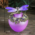 YU FENG 40ml Fancy Purple Dragonfly Empty Refillable Glass Perfume Bottle,Retro Frosted Butterfly Lid Perfume Bottle...