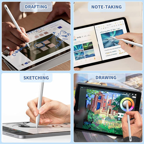 iPad Apple Pencil 9th&10th Generation, Fast Charge Stylus Pen for iPad Palm Rejection and Tilt Sensitivity, Compatible with iPad Pro 11/12.9in, iP...
