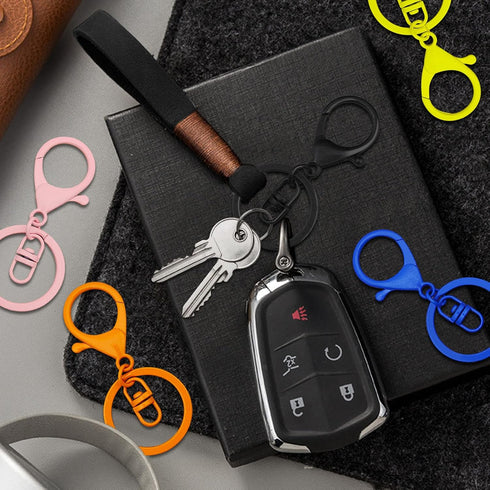 30Pcs Lobster Claw Clasps Keychain for Jewelry Making,Colorful Metal Lobster Clasp Swivel Trigger Clips with Swivel Clasps Hook Clips Flat Split K...
