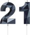 Nuanchu 21st &12th Number Birthday Candles 3D Diamond Shape Numeral Candles Happy Birthday 21 Cake Topper for Wedding Decoration Theme Party Anniv...