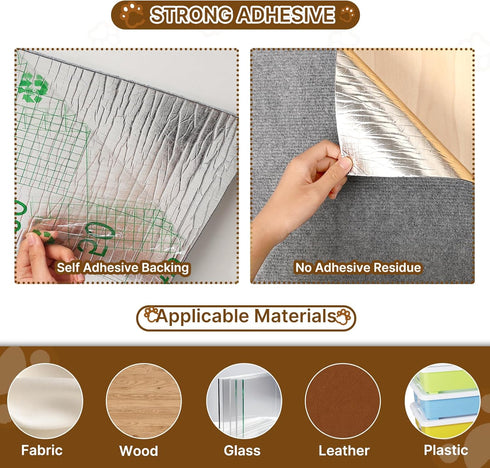 Cat Scratching Mat 78.7"x15.8" Timmable Cat Scratch Furniture Protector, Self-Adhesive Cat Scratching Carpet for Cat Scratch Post, DIY Climbing Ca...