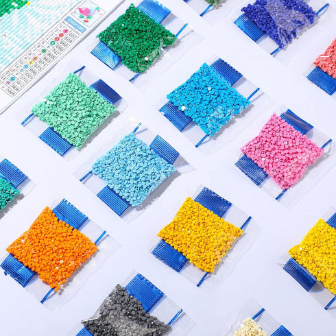 60000 Pieces 60 Color Rhinestones Diamond Painting Beads Flat Bottom Round Resin Diamond Bead Diamond Art Beads Diamond Art Replacement Diamonds f...
