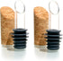 Soireehome Pourist Pair of Gourmet Glass and Cork Stopper Spouts with Silicone Gasket - 2-pack, 4 Pieces - Clean Pours for Cooking, Measuring, Bar...