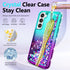 NGB Designed for Samsung Galaxy S21 & S21 5G Case, Aqua/Purple | Glitter Liquid Sparkle Cute Cover for Women Girls Kids | with Screen Protector & ...