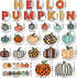 GreenPine 90Pcs Happy Fall Pumpkin Cutouts Thanksgiving Bulletin Board Set with Pumpkin Borders Trim Classroom School Office Wall Decor Themed Par...