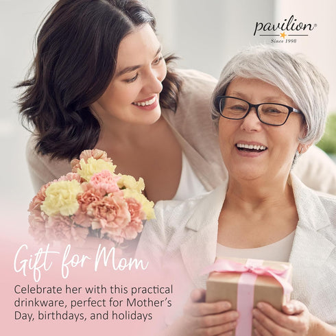 Pavilion Large Ceramic Coffee Mug with "Mama Bear" Text Design, Microwave & Dishwasher Compatible, Tall Coffee or Tea Cups for Moms with Handle, I...