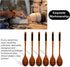 6 Pieces Wooden Spoons for Eating, Muulaii Wood Soup Spoons Long Handle Spoon with Japanese Style Kitchen Utensil for Korean Food Cooking Mixing S...