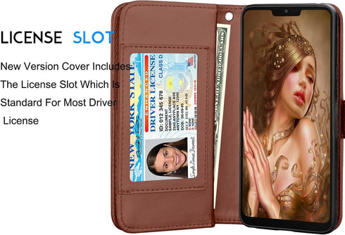 Tekcoo Wallet Case for LG G7 / LG G7 ThinQ, PU Leather Luxury ID Cash Credit Card Slots Holder Purse Carrying Folio Flip Cover [Detachable Magneti...