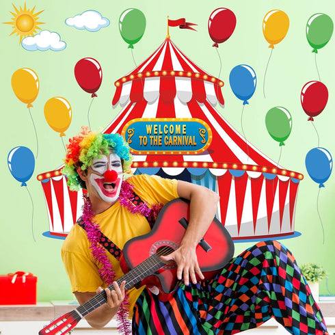 gisgfim Circus Decorations Carnival Party Bulletin Board Cutouts for Classroom Large Carnival Tent Bulletin Board Cut Outs Circus Theme Party Deco...