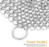 AMAGABELI GARDEN & HOME 10”x10” Round Cast Iron Cleaner 316 Stainless Steel Chainmail Scrubber for Cast Iron Pan Skillet Cleaner for Dishes Cast I...