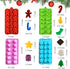 Christmas Shape Baking Mold Candy Mold Chocolate Molds including Christmas Tree Santa Head, Ideal for Christmas Party Home Baking DIY Crafts & Nov...