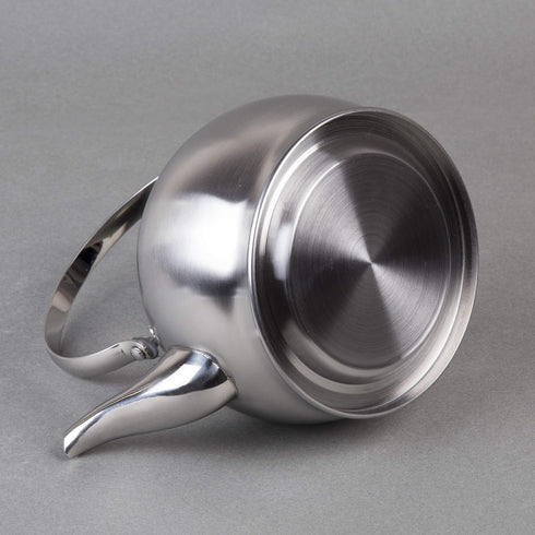Creative Home Royal Tea 1.0 Quart Stainless Steel Stovetop Tea Kettle with Removable Infuser Basket Folding Handle Capsulated Bottom for Even Heat...