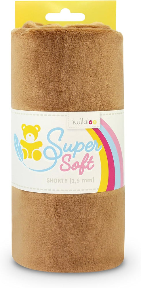 Short Pile Plush Fabric for Sewing/Minky for plushies & Many More ? 39.5x29.5 inch ? Pile Length 1/16 inch (1.5 mm) ? Brown...