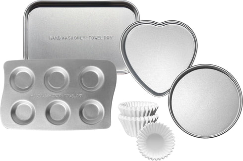 Kids' Complete Oven Pan Set Compatible with Easy Bake Ultimate Oven | Accessories for Cooking Easy Bake Oven Mixes | Includes Cupcake Pan, Circle,...