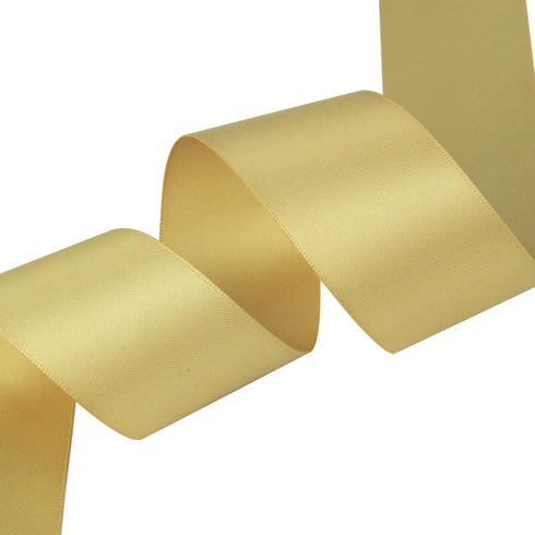 VATIN Double Face New Gold Satin Ribbon 1-1/2" Continuous 25 Yards,Gold Polyester Fabric Ribbon use for Bows Bouquet, Gift Wrapping, Floral Arrang...