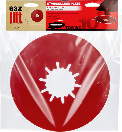 EAZ LIFT TPE 10" Premium Fifth Wheel Lube Plate, Red w/PTFE (44668)...
