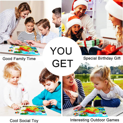 Puzzles for Kids Toddlers Ages 3-5, 36 Pieces Dinosaurs Jigsaw Puzzles for Birthday Party Favor Birthday Thanksgiving Learning Educational Toys fo...